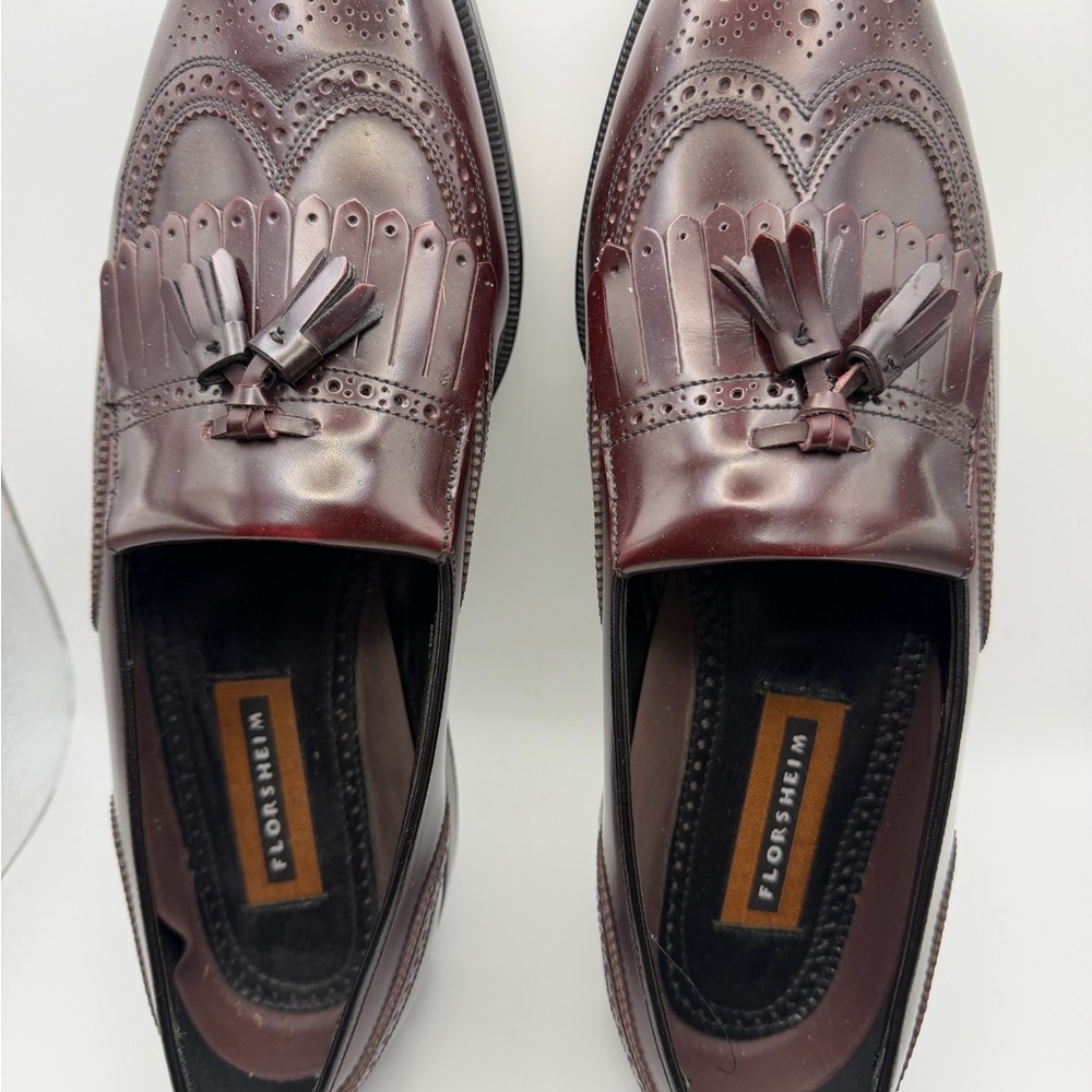 Florsheim Men's Burgundy Oxford Tassel Shoes brand new size 10.5